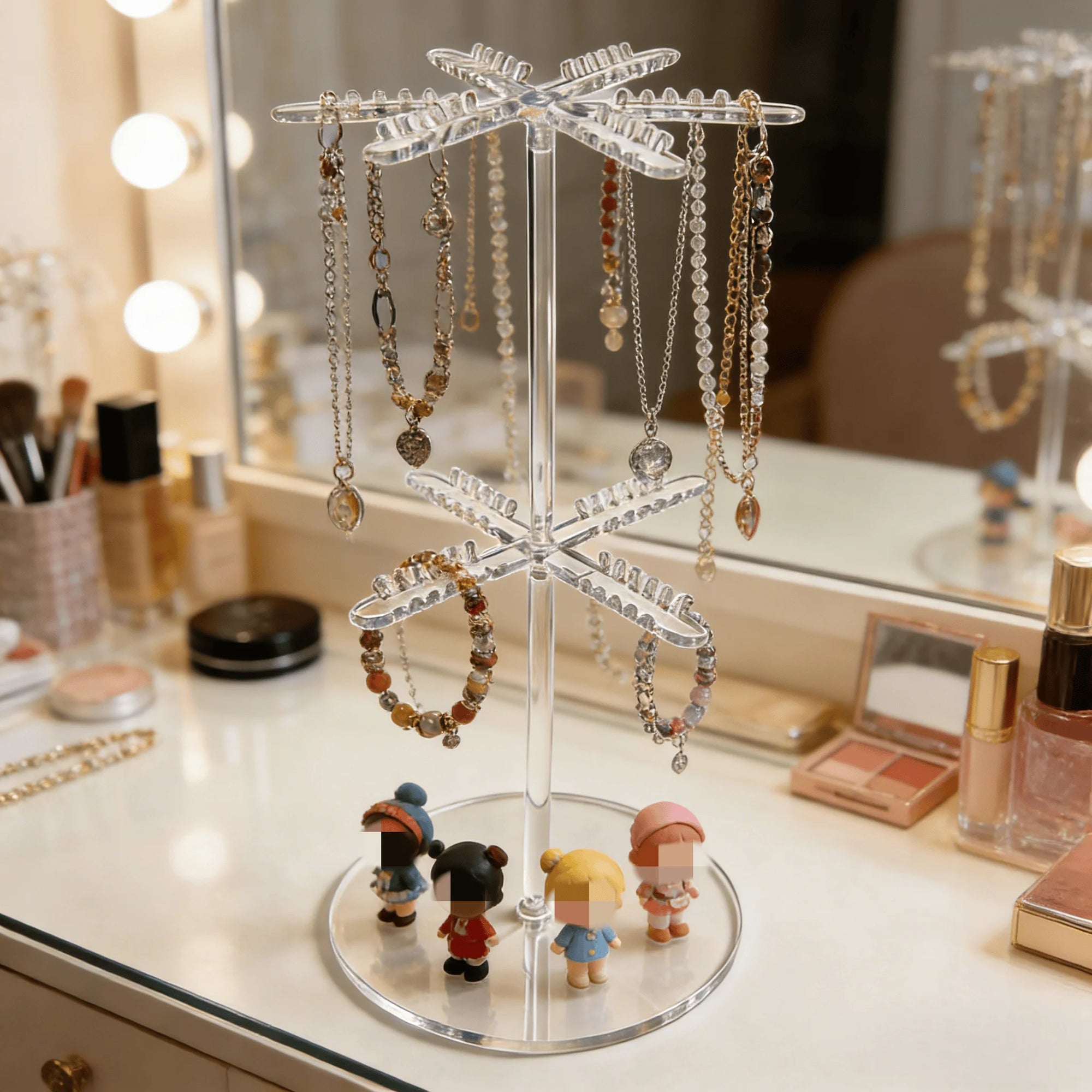 Présentoir Collier Vitrine Plastique Transparent