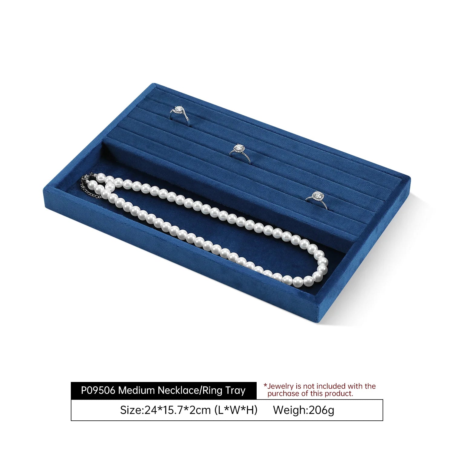 Plateau Bijoux Velours Tiroirs Multi Compartiments