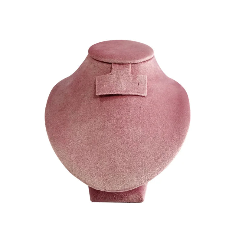 Présentoir Collier Velours Ras de Cou Rose