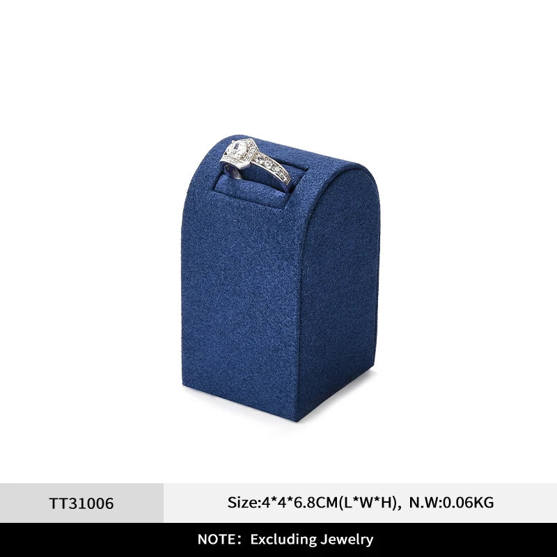 Buste Bijoux Cuir Bleu Modulable Vitrine