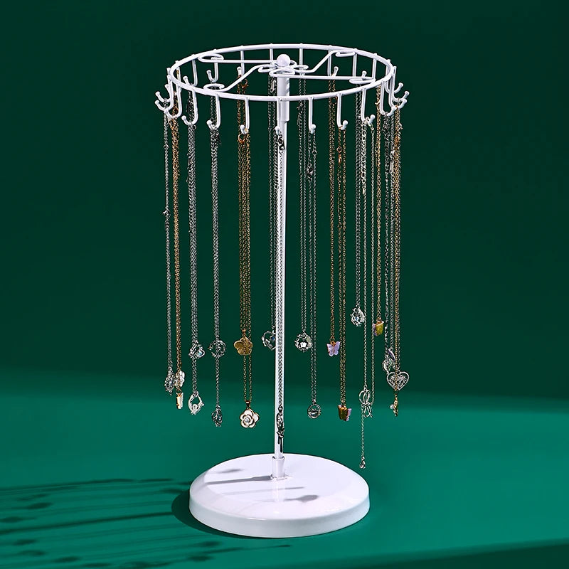 Présentoir Collier Métal Tour Rotatif Vitrine