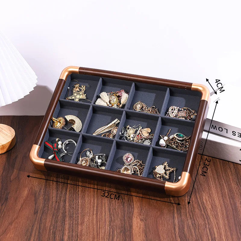 Plateau Bijoux Bois Noyer Multicolore Mixte