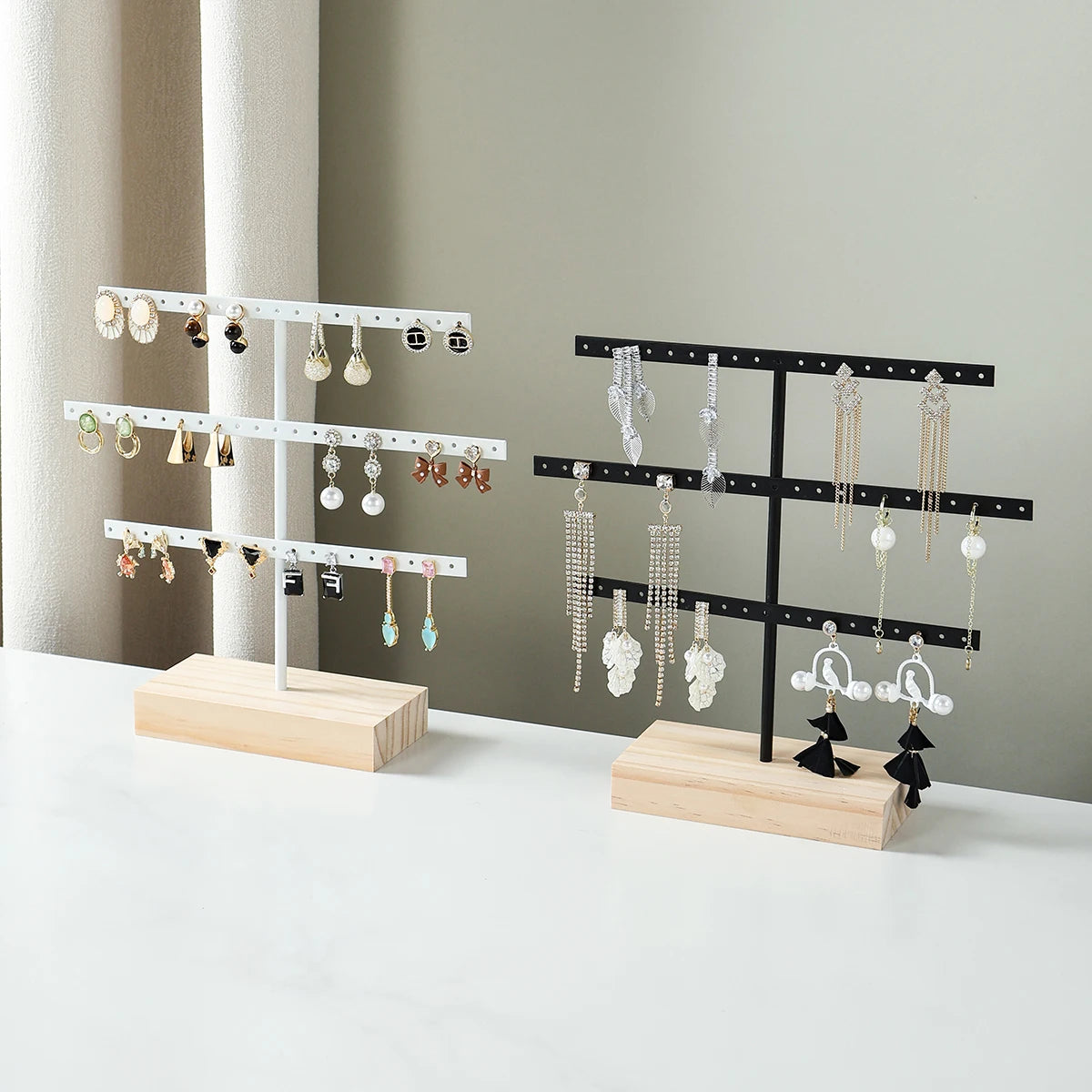 Présentoir Boucles d'Oreilles Métal 3 Couches