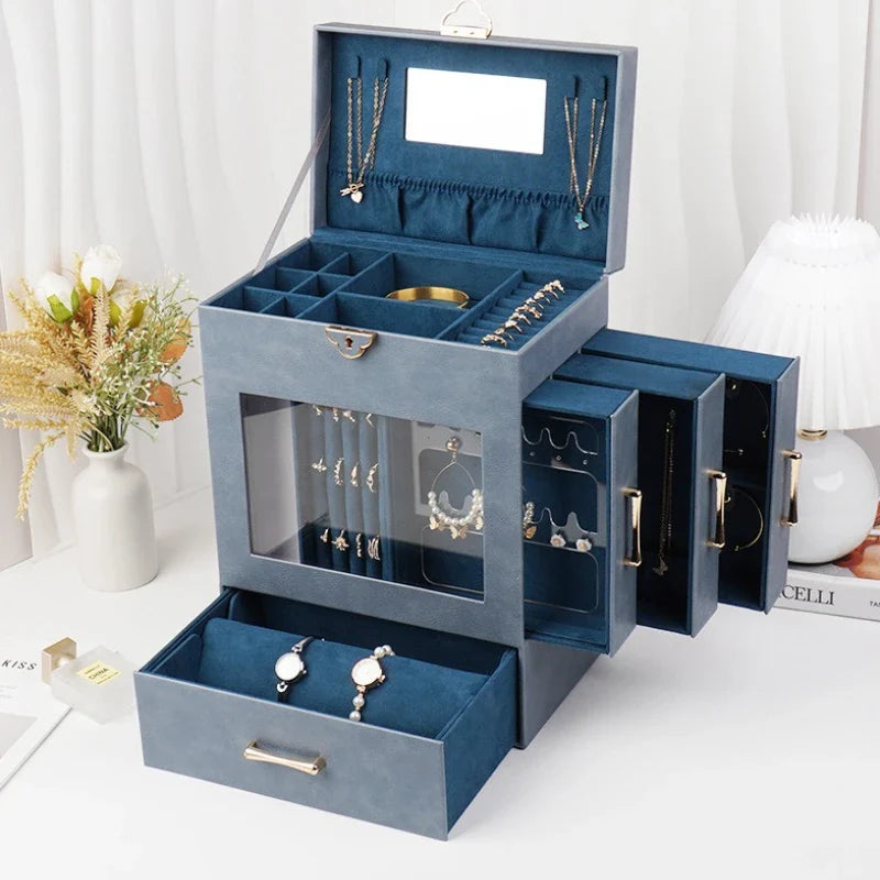 Boîte Bijoux Cuir Grand Modèle Premium