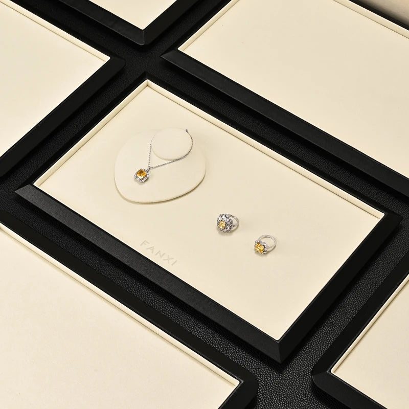 Plateau Bijoux Cuir Premium Bagues Colliers Bracelets