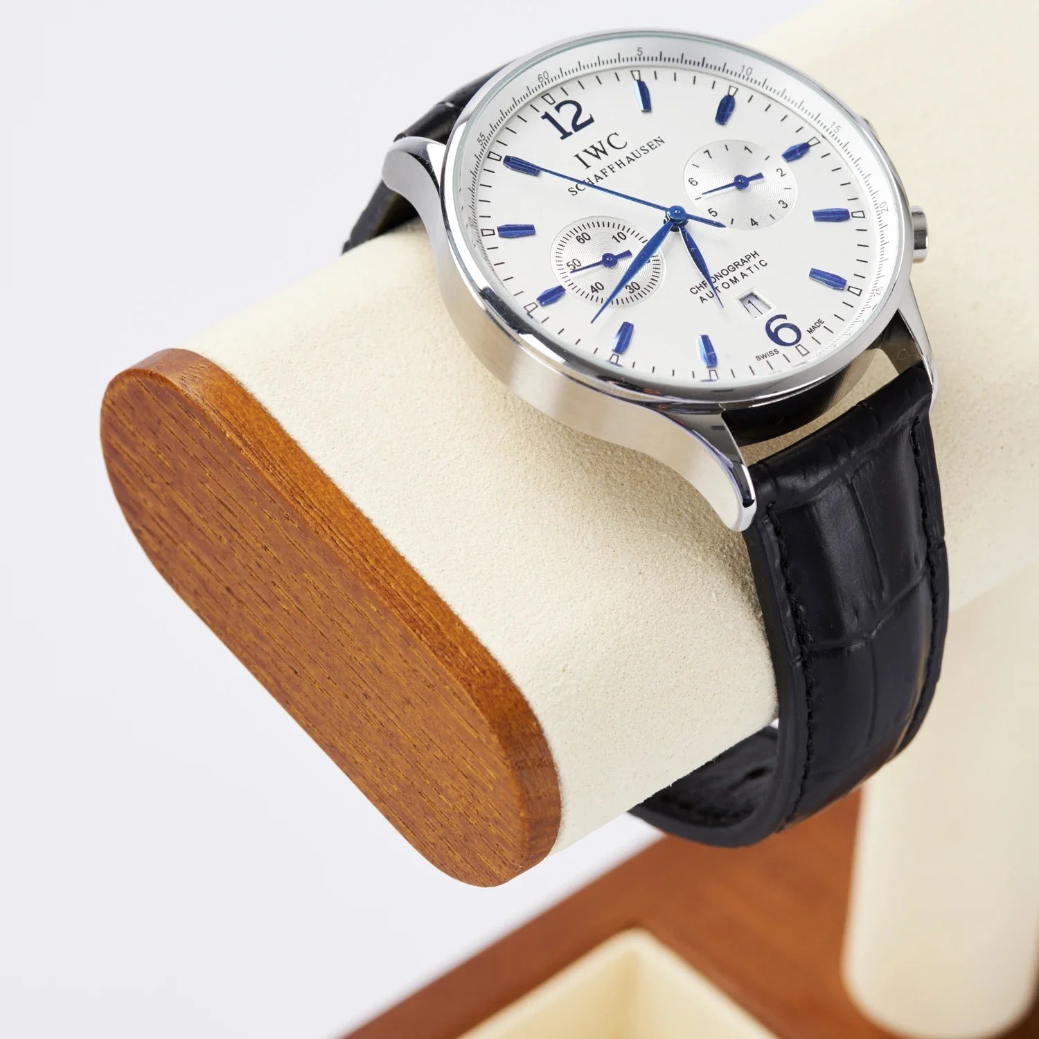 Présentoir Montre Bois Massif Support Double