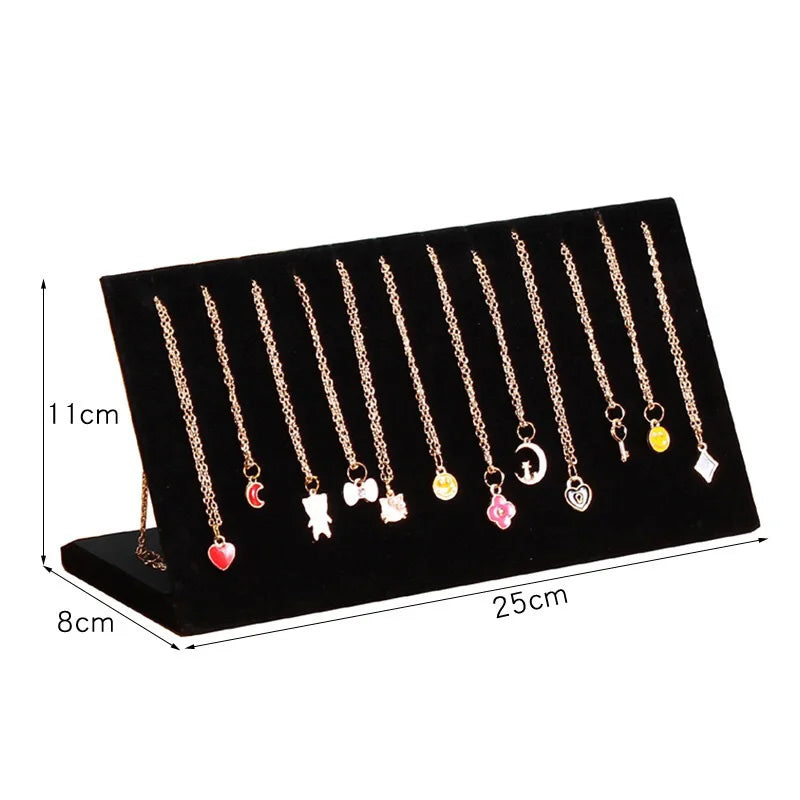Présentoir Collier Velours Chevalet Incliné