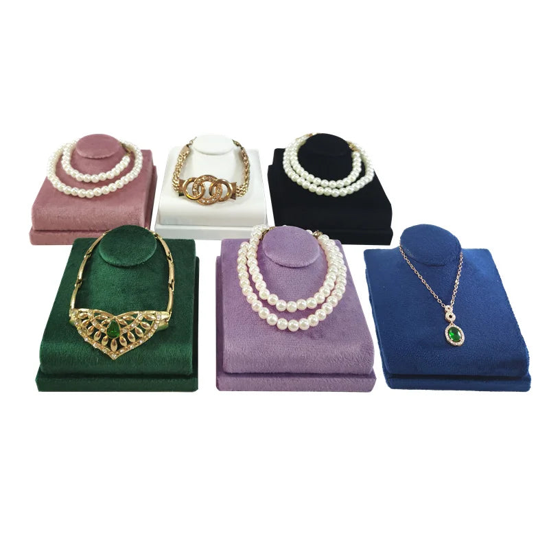 Présentoir Collier Velours Plat Luxe