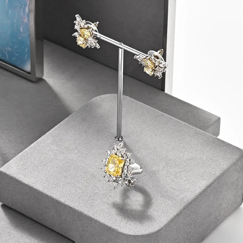 Présentoir Bijoux Velours Gris Comptoir Vitrine