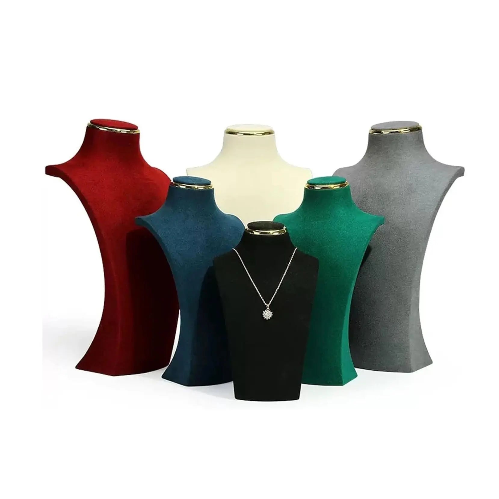 Buste Collier Daim Microfibre Comptoir Joaillerie