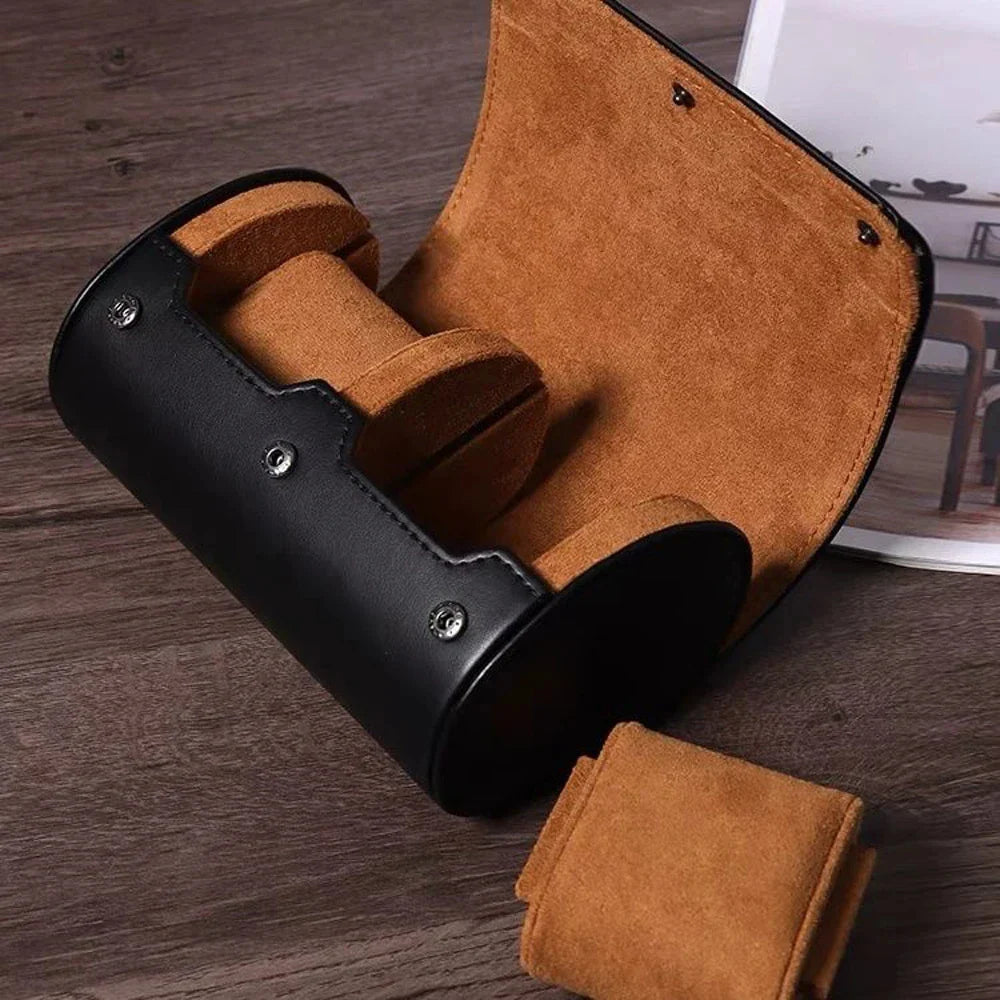 Étui Montre Cuir Rouleau Compact 1 2 3 Places