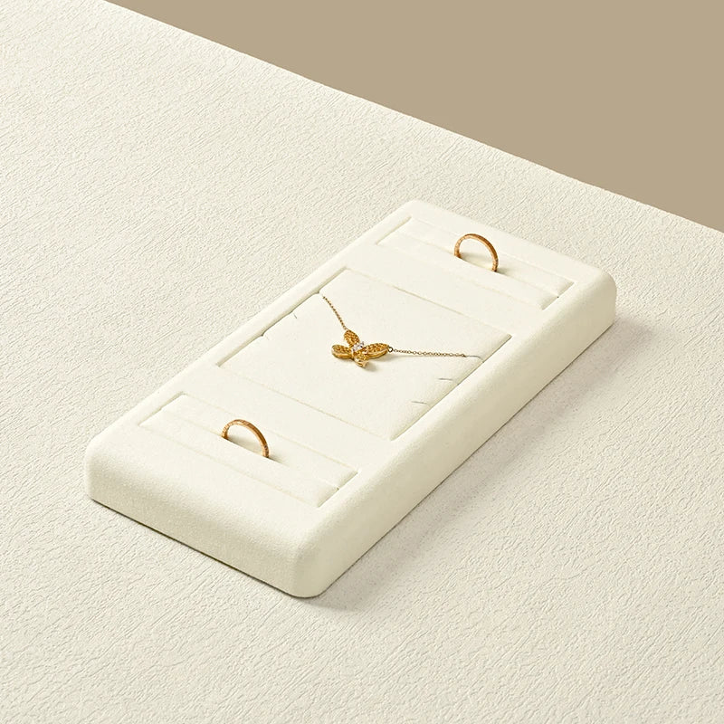 Présentoir Bijoux Daim Beige Multi Supports