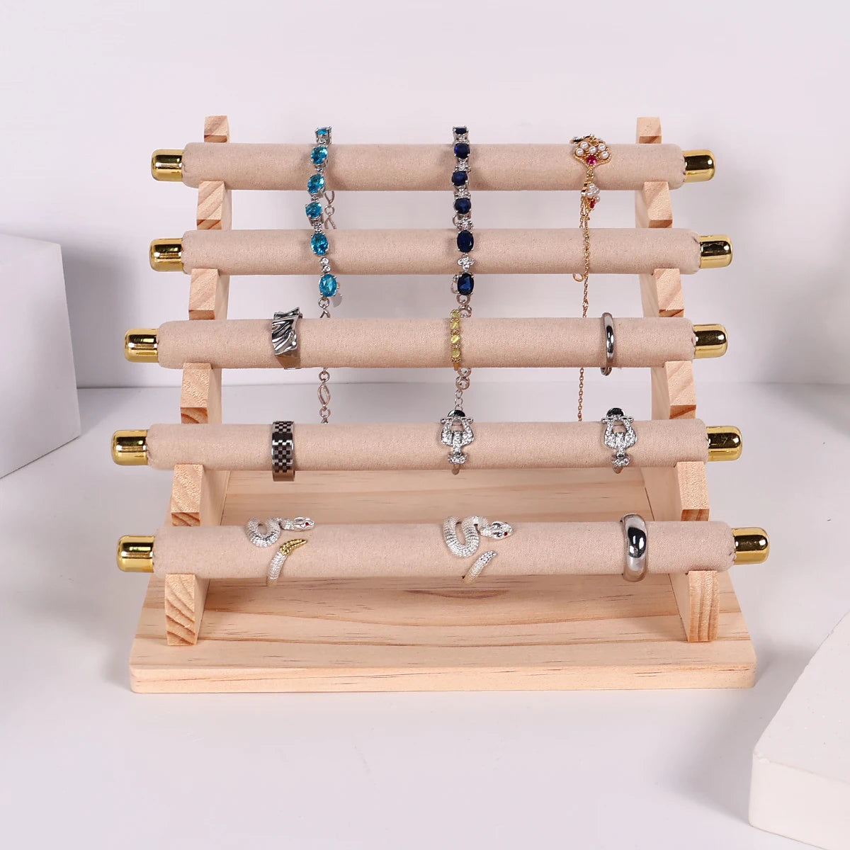 Presentoir Bague 5 Niveaux Amovible Rangement