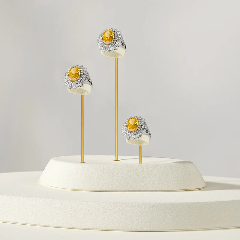 Présentoir Bague Cuir Luxe Comptoir Vitrine