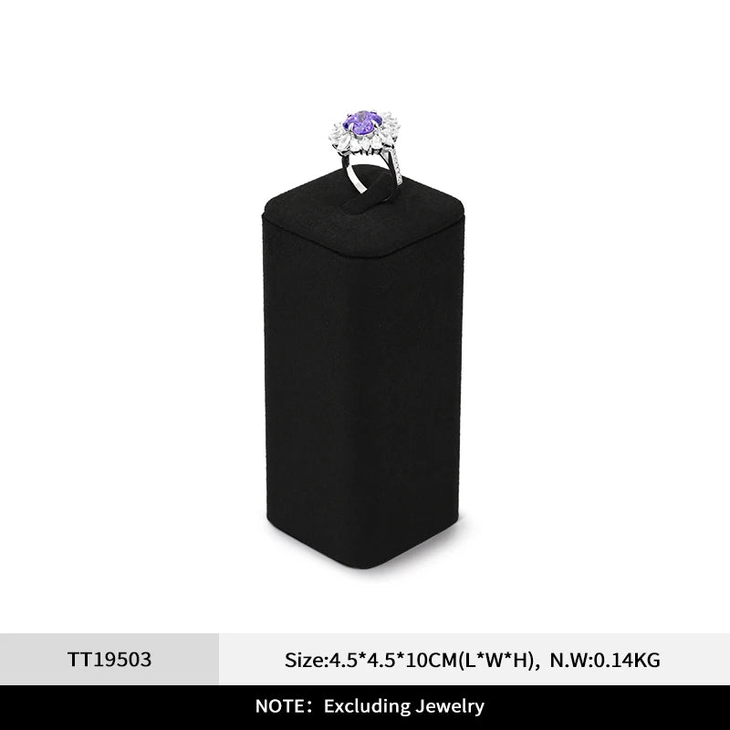 Présentoir Bijoux Velours Noir Modulable Compact