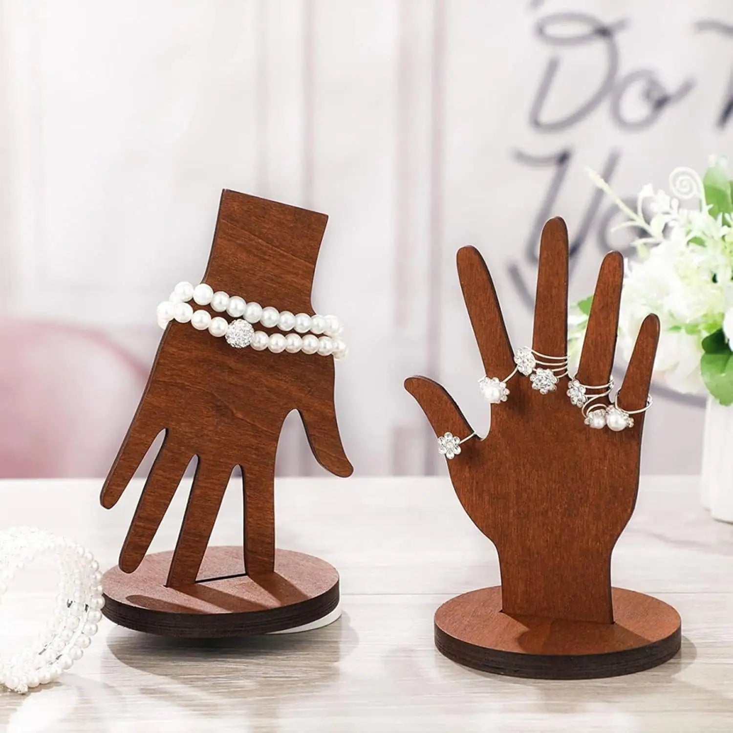 Présentoir Bois Main Bijoux Lot 2