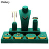 Présentoir Bijoux Velours Vert Premium Vitrine