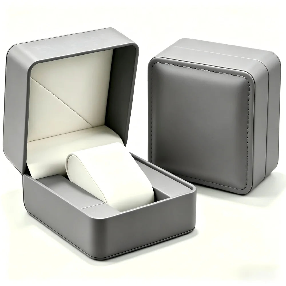 Étui Montre Cuir PU Coussin Coffret Cadeau