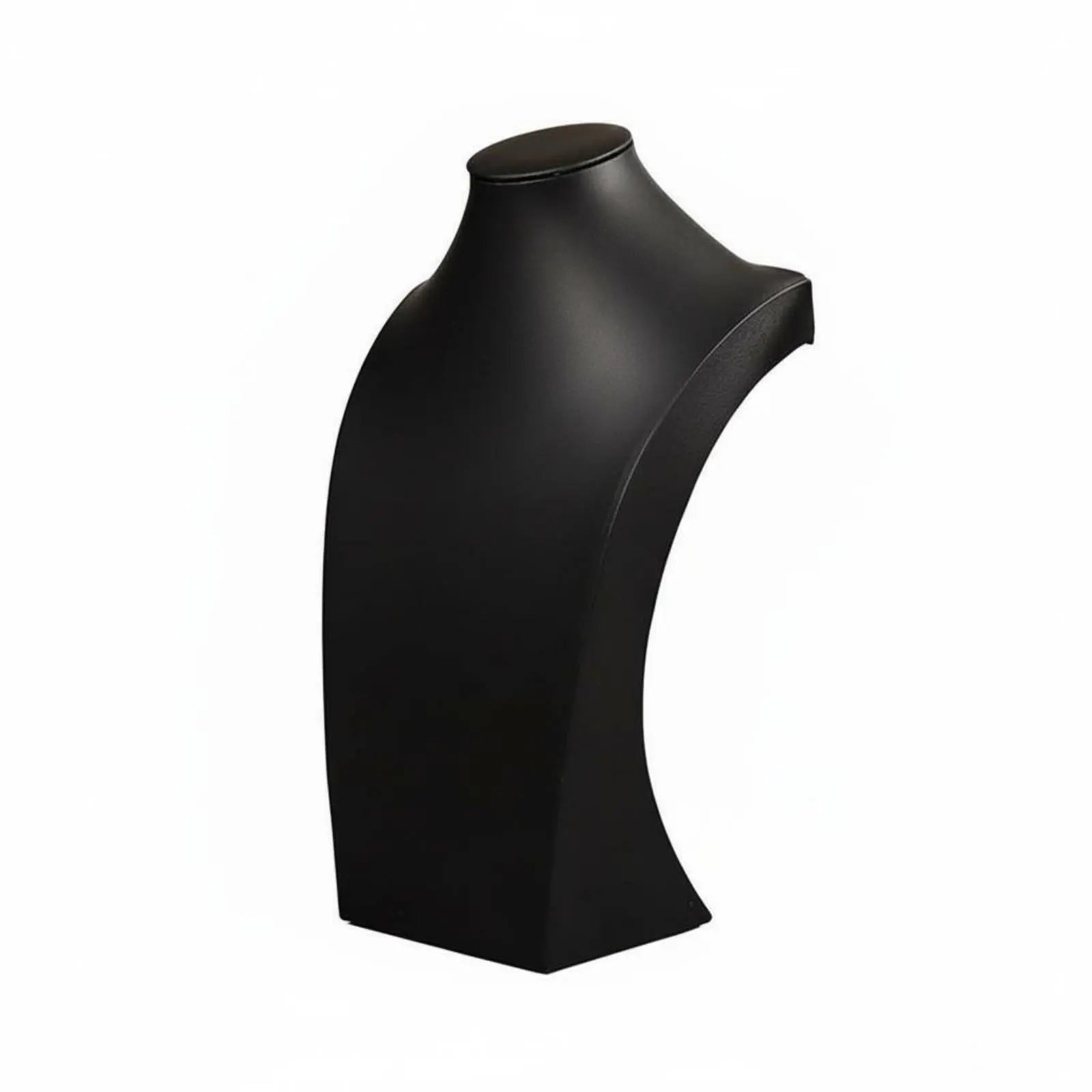 Présentoir Collier Buste Cuir Noir Élégant
