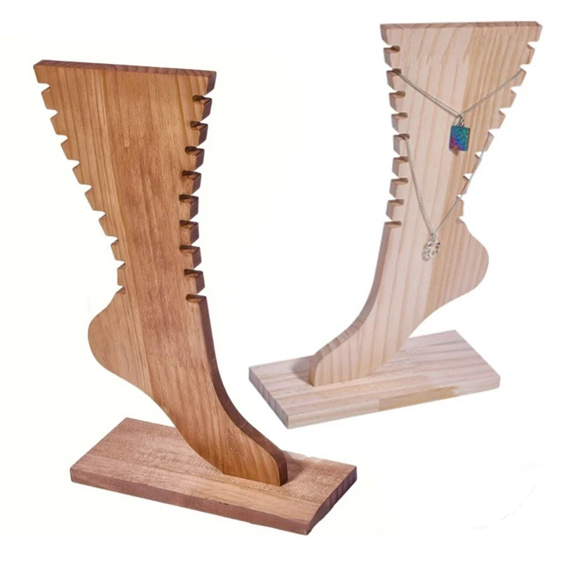 Présentoir bracelet cheville bois