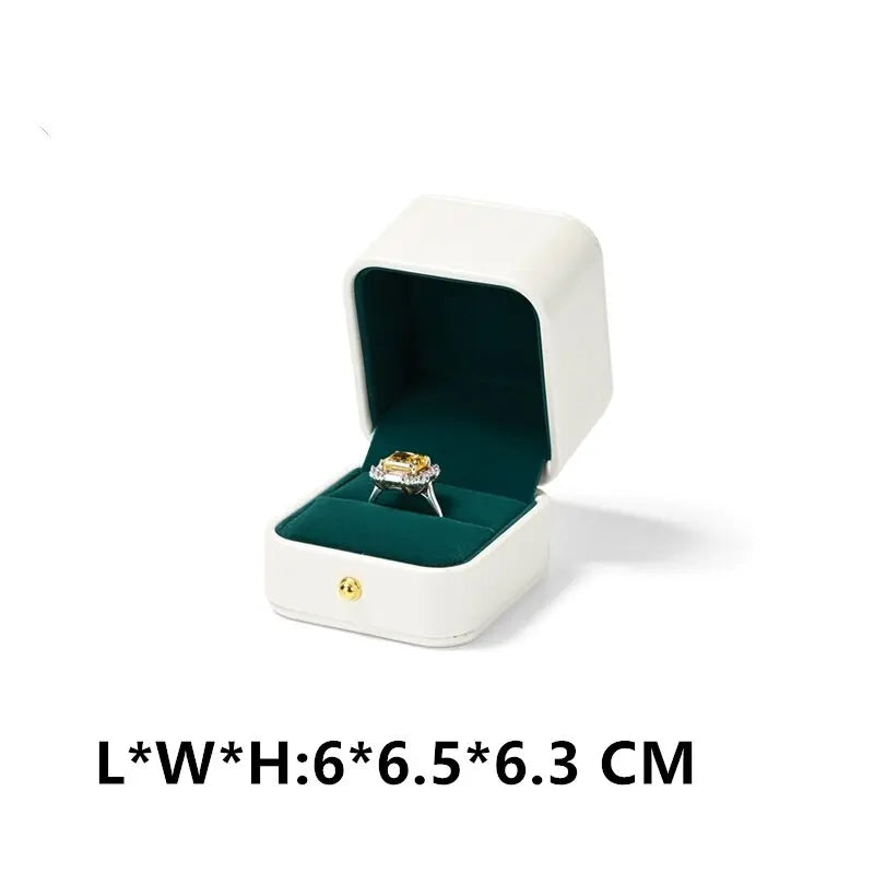 Boite Bijoux Velours Mariage Bague Collier Cadeau