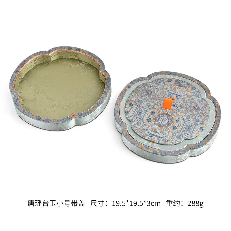 Plateau Bijoux Velours Brodé Style Royal