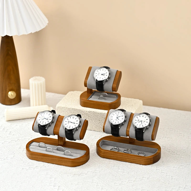 Présentoir Montre Bois Massif Bagues Vitrine