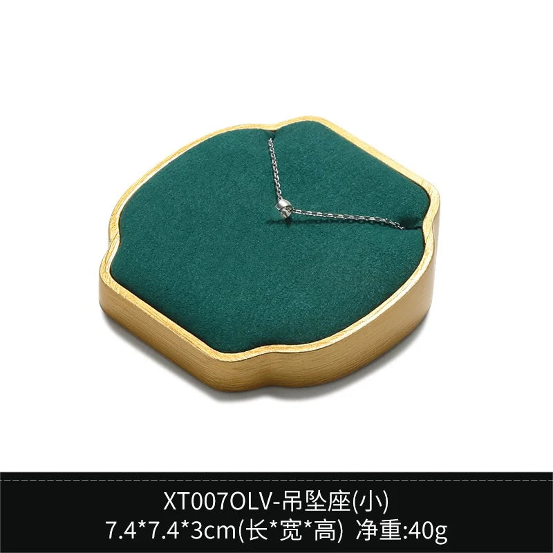 Présentoir Bijoux Velours Vert Premium Vitrine