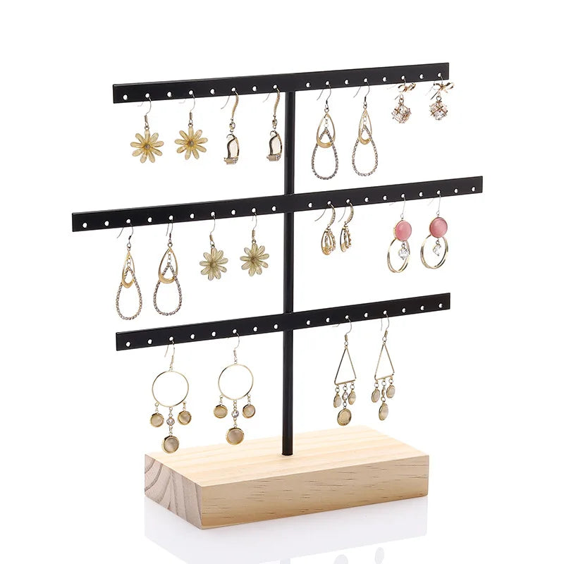 Présentoir Boucles d'Oreilles Métal 3 Couches