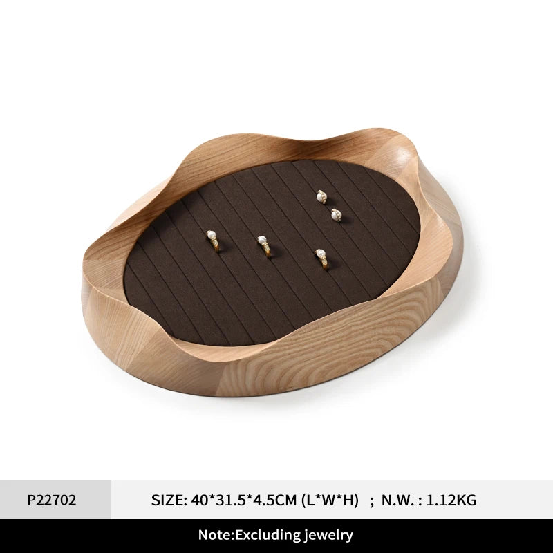 Plateau Bijoux Bois Pétale Visualisation Multifonction