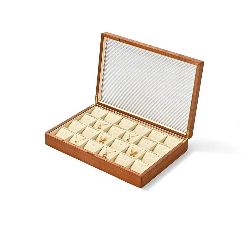 Boîte Bijoux Bois Massif Multifonctionnelle