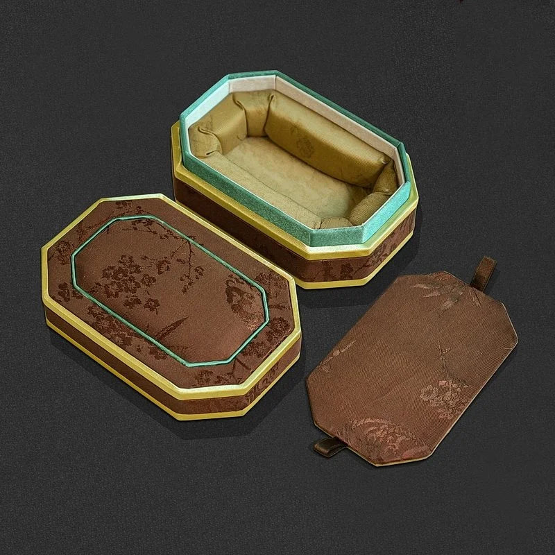 Boîte Bijoux Velours Brocart Mini Chic