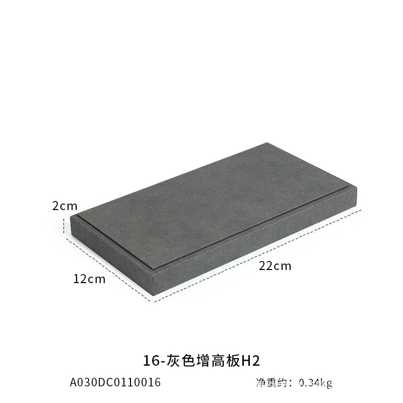Présentoir Bijoux Microfibre Gris Vitrine