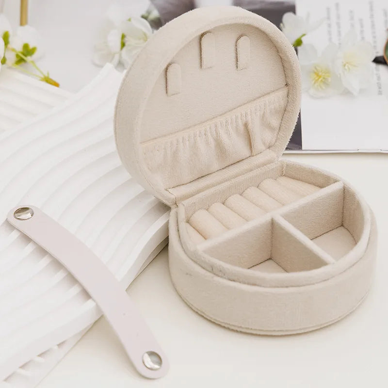 Boîte à Bijoux Velours Mini Portable Voyage