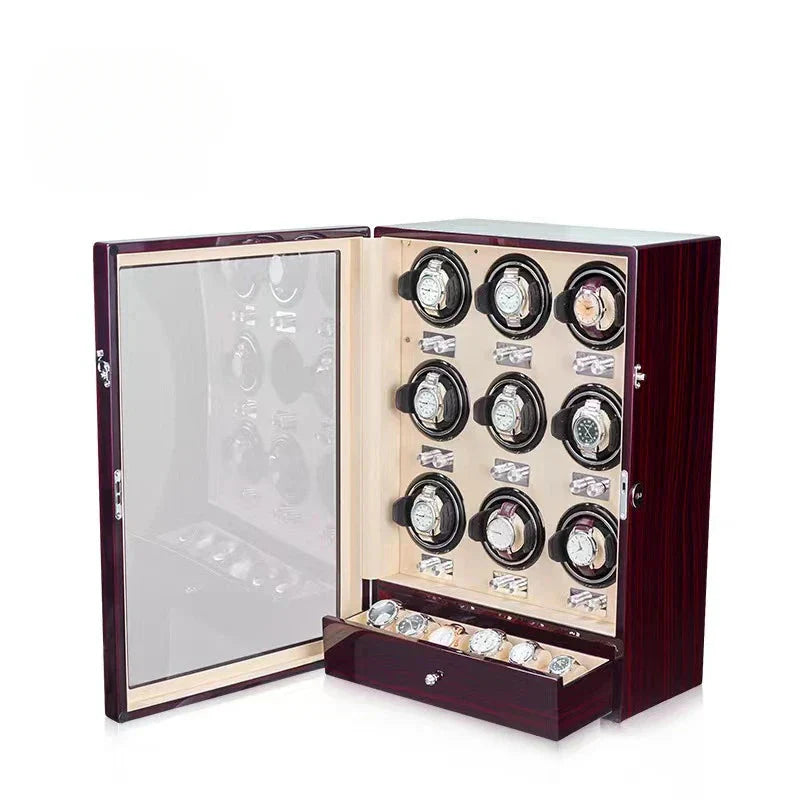 Coffre Fort Montre Bois 9 Remontoirs Collection Premium