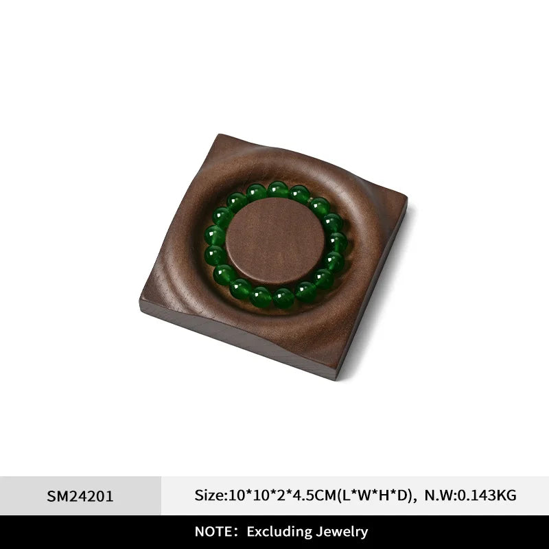 Plateau Bracelets Bois Massif Noyer