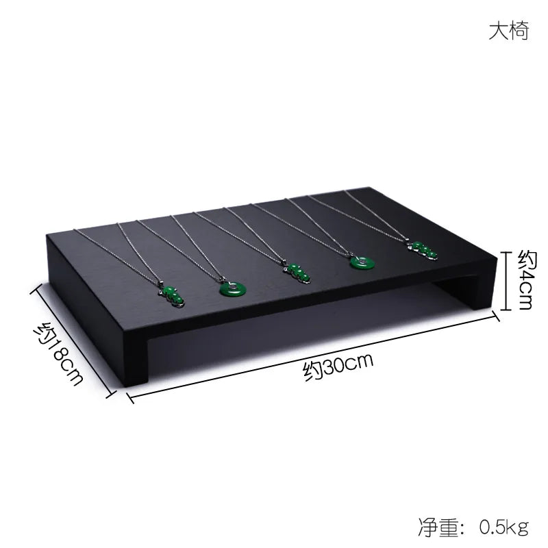 Buste Bijoux Cuir Noir Modulable Vitrine