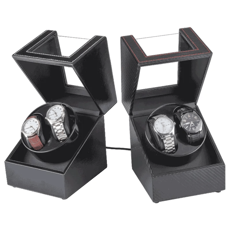 Remontoir Montre Automatique Double Cuir Luxe