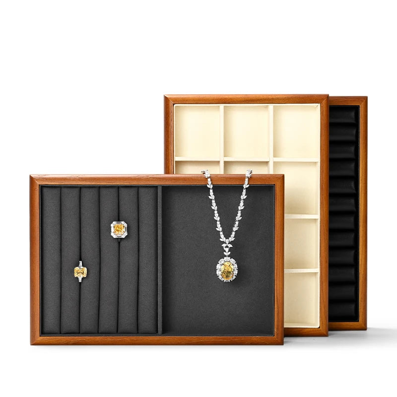 Boîte Bijoux Bois Plateaux Multi-Configurations