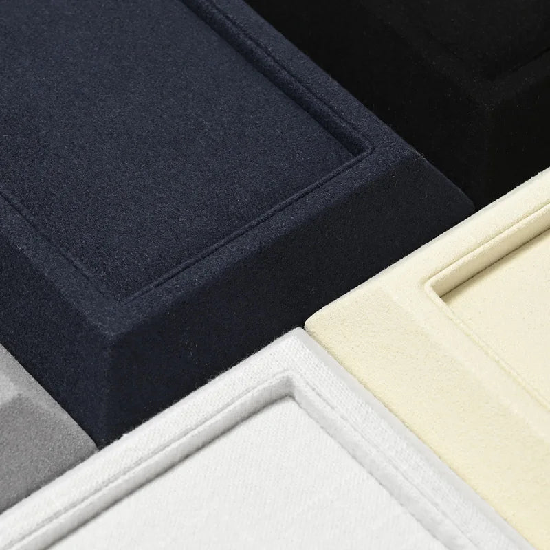 Plateau Bijoux Velours Carré Rangement Vitrine