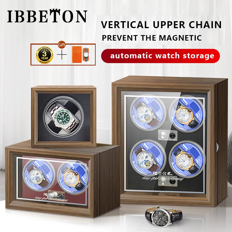 Coffre Fort Montre Bois IBBETON Remontoir 2 4 6 Emplacements