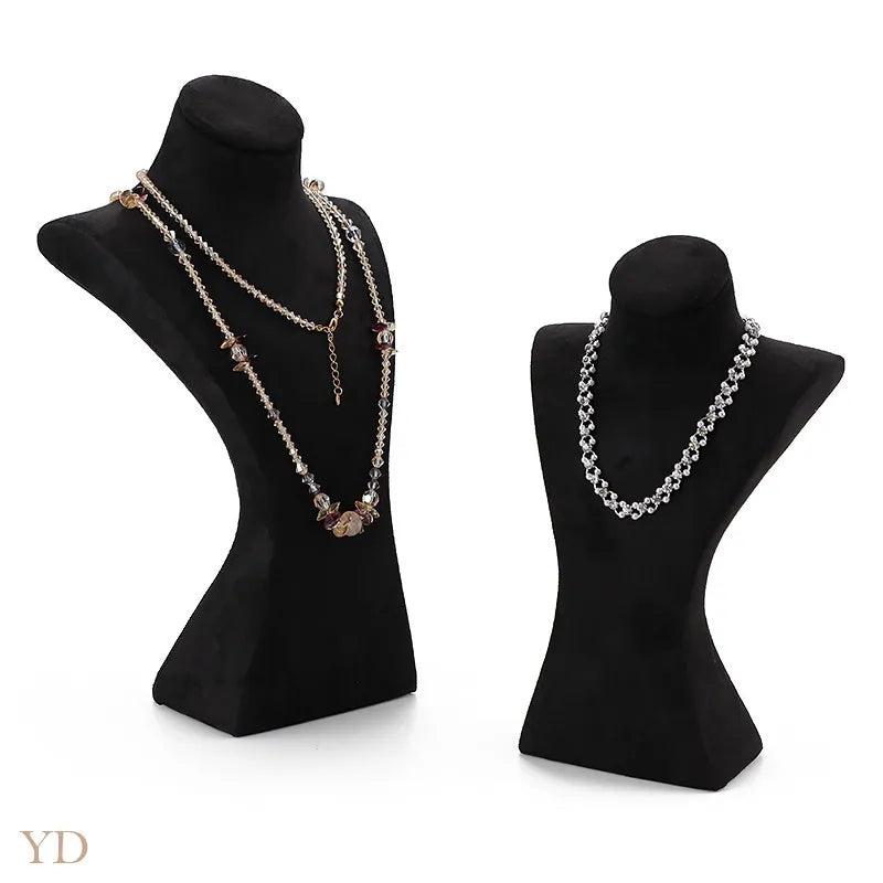 Buste Collier Velours Suédine Mannequin Vertical