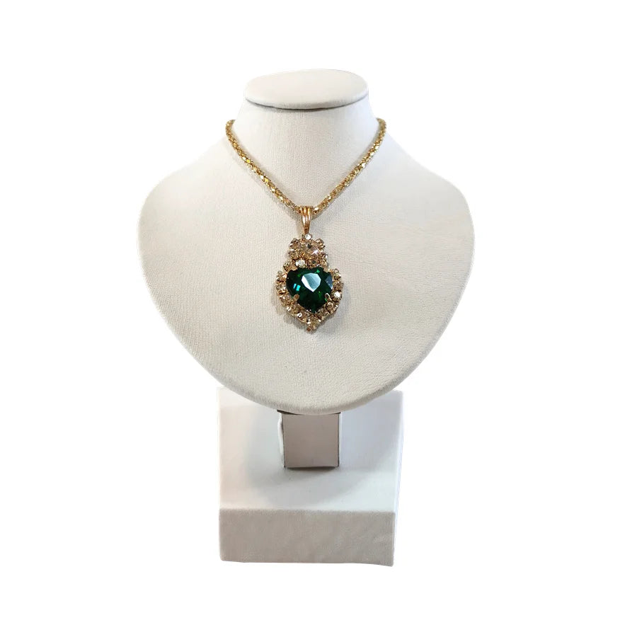 Présentoir Collier Buste Velours Plat Compact