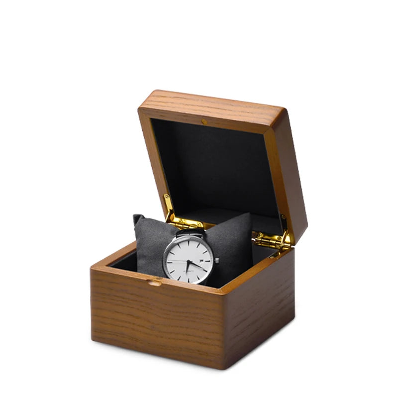 Boîte Montre Bois Coussin Portable Simple Double