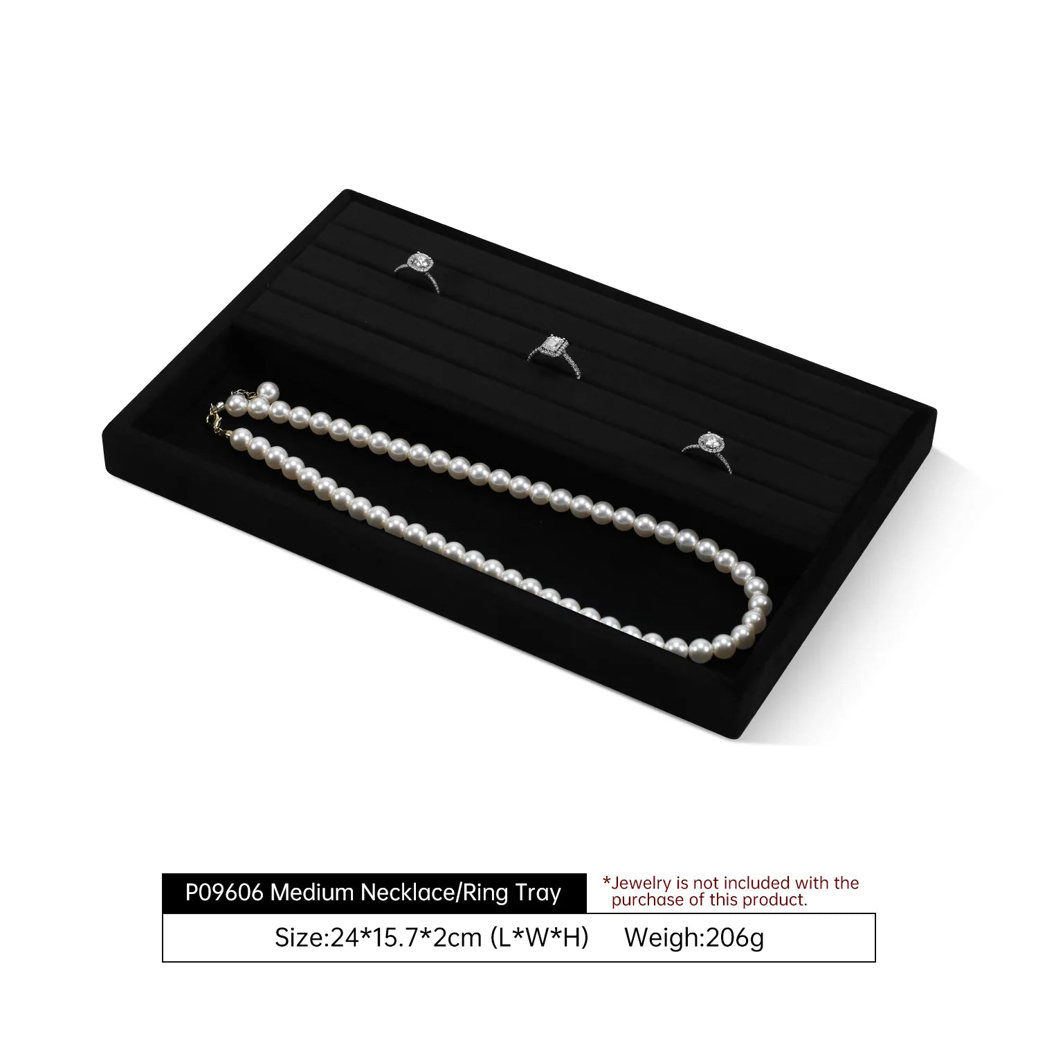 Plateau Bijoux Velours Tiroirs Multi Compartiments