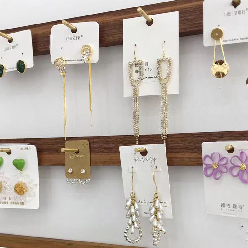 Porte Bijoux Mural Bois Noyer Doré