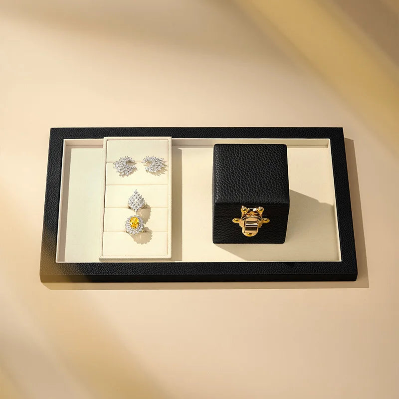 Plateau Bijoux Cuir Véritable Haut de Gamme