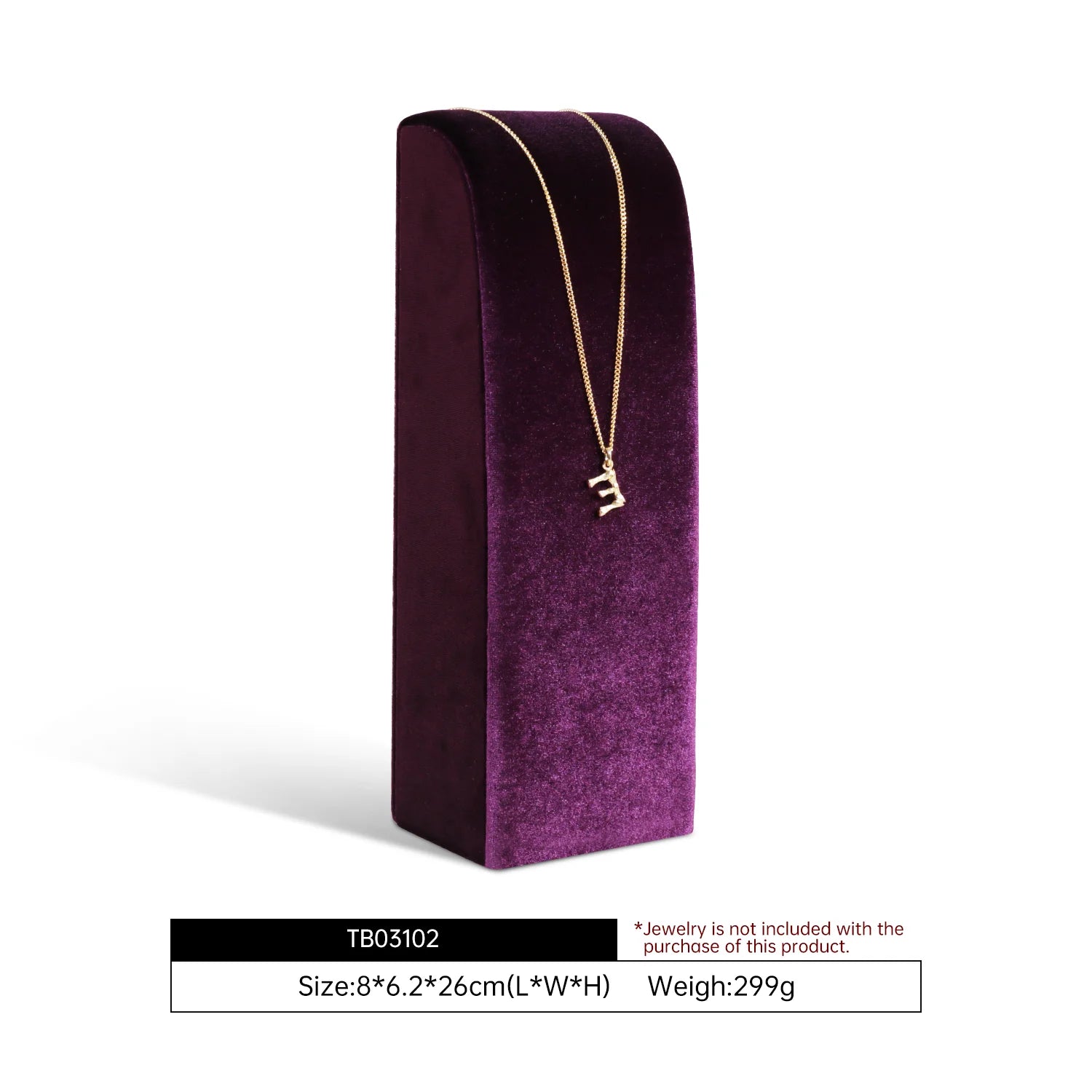 Présentoir Collier Velours Vertical Multicolore