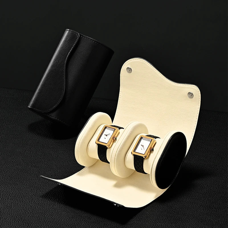 Étui Voyage Montre Cuir Duo Ovale Compact