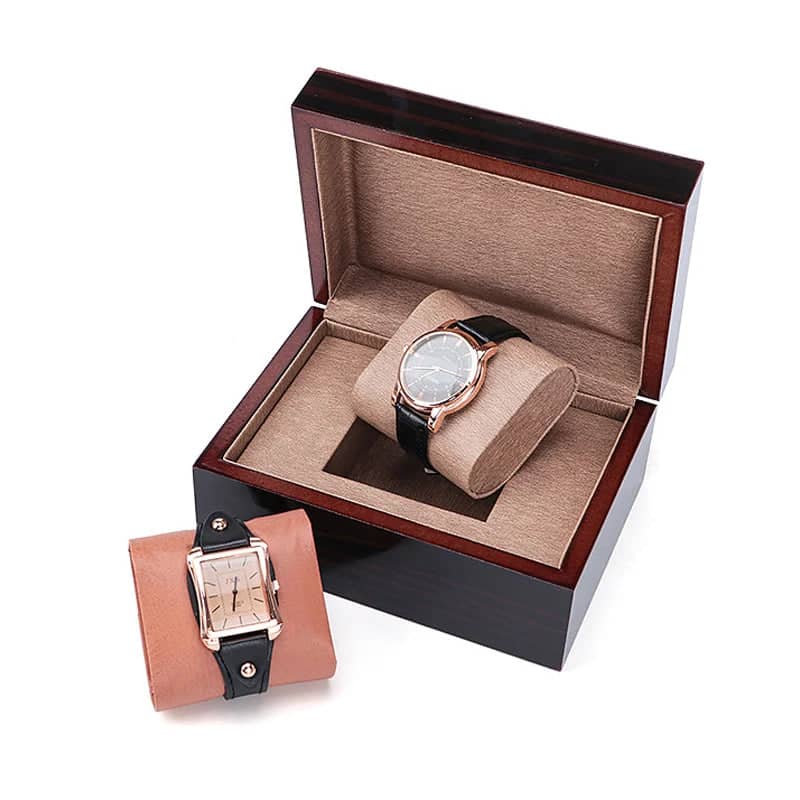 Boîte Montres Bois Cuir Ebony 1 Place